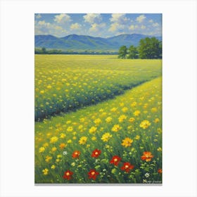 Field Of Daisies Canvas Print