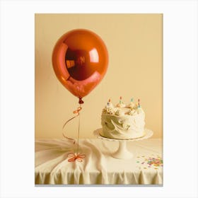 Orange Foil Balloon Canvas Print