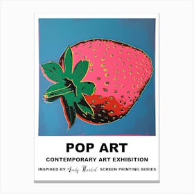 Poster Big Strawberry Pop Art 2 Canvas Print