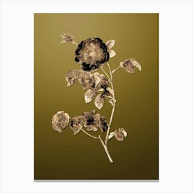 Gold Botanical Rose on Dune Yellow n.1007 Canvas Print