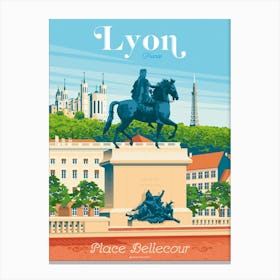 Lyon France Print | Place Bellecour Canvas Print