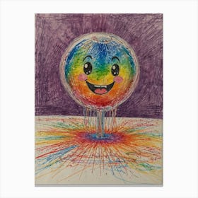 Rainbow Globe Canvas Print