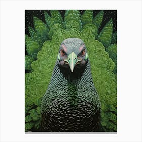 Ohara Koson Inspired Bird Painting Turkey 2 Canvas Print