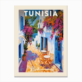 Hammamet Tunisia 3 Fauvist Painting  Travel Poster Canvas Print