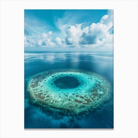 Blue Hole In Maldives Canvas Print