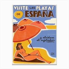 Spain Travel Poster Canvas Print