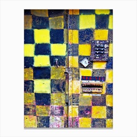 Amsterdam Checkered Door Canvas Print