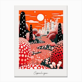 Poster Of Copenhagen, Illustration In The Style Of Pop Art 4 Stampe su tela