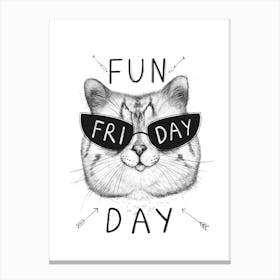Friday Cat Canvas Print