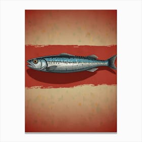 Sardine Illustration Canvas Print