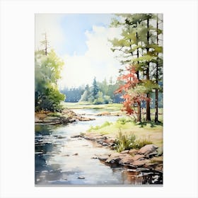 Callaway Gardens Usa Watercolour Painting Canvas Print