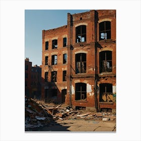 Abandoned Buildings In Detroit Canvas Print