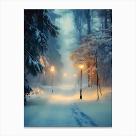 Winter'S Night Canvas Print