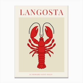 Langosta - Red Canvas Print