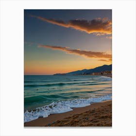 Sunset At The Beach 3 Canvas Print