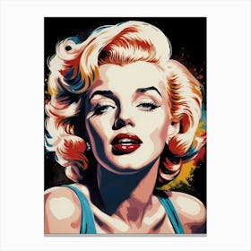Marilyn Monroe Portrait Pop Art (26) Canvas Print