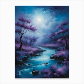 Moonlight River Canvas Print