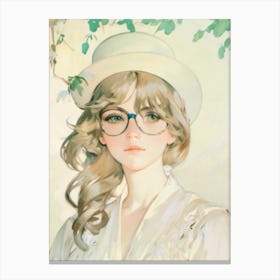 Pencil & Light: A Delicate Portrait Canvas Print