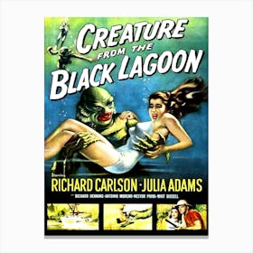 Creature From The Black Lagoon, Movie Poster Canvas Print