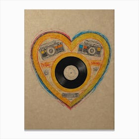 Heart Of Vinyl 1 Canvas Print