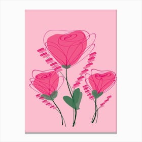 Pink Roses Canvas Print