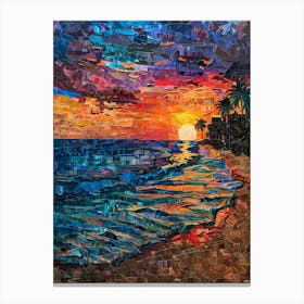 Sunset At The Beach 31 Canvas Print