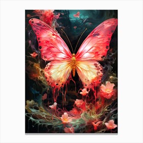 Butterfly In The Dark Canvas Print