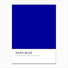 Duke Blue Color Block Collection Wall Canvas Print