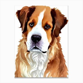 Clumber Spaniel 3 Watercolour dog Canvas Print
