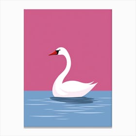 Minimalist Swan 2 Illustration Canvas Print