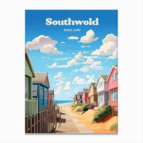 Southwold England Suffolk Travel Illustration Canvas Print