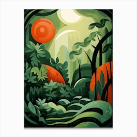 Jungle Abstract Minimalist 4 Canvas Print