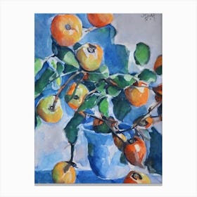 Persimmon 1 Classic Fruit Canvas Print