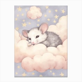 Sleeping Baby Opossum Canvas Print