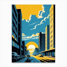 Sunset In The City Canvas Print