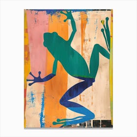 Frog 4 Cut Out Collage Canvas Print