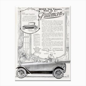 Vintage Car Advertisement Canvas Print