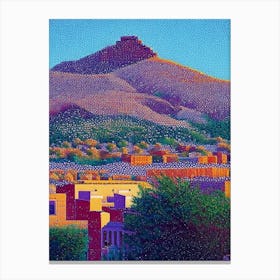 Tucson, City Us  Pointillism Canvas Print
