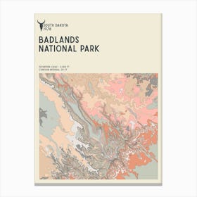 Badlands National Park Series South Dakota Usa Canvas Print