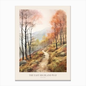 The East Highland Way Scotland Uk Trail Poster Canvas Print