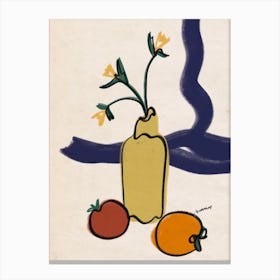 Flowers And Fruits Canvas Print