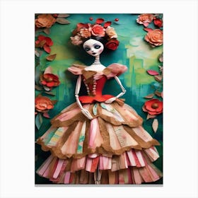 Day Of The Dead Marionette Canvas Print