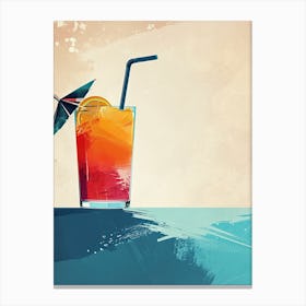 Atomic Aura: Mid-Century Cocktail Alchemy Canvas Print