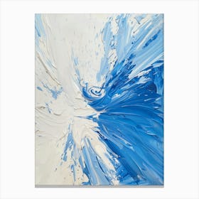 Blue And White Abstract Painting 6 Canvas Print