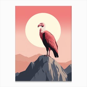 Minimalist California Condor 3 Illustration Canvas Print