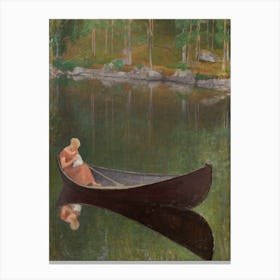 Woman In A Boat, (1924), Pekka Halonen Canvas Print