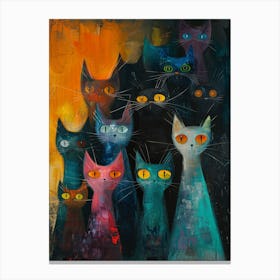 Group Of Cats Canvas Print