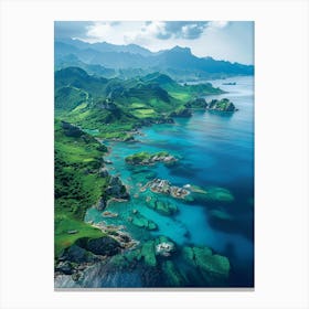 Aerial View Of Taiwan Canvas Print