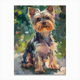 Yorkshire Terrier Acrylic Painting 1 Canvas Print