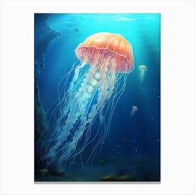Sea Nettle Jellyfish Illustration 2 Canvas Print